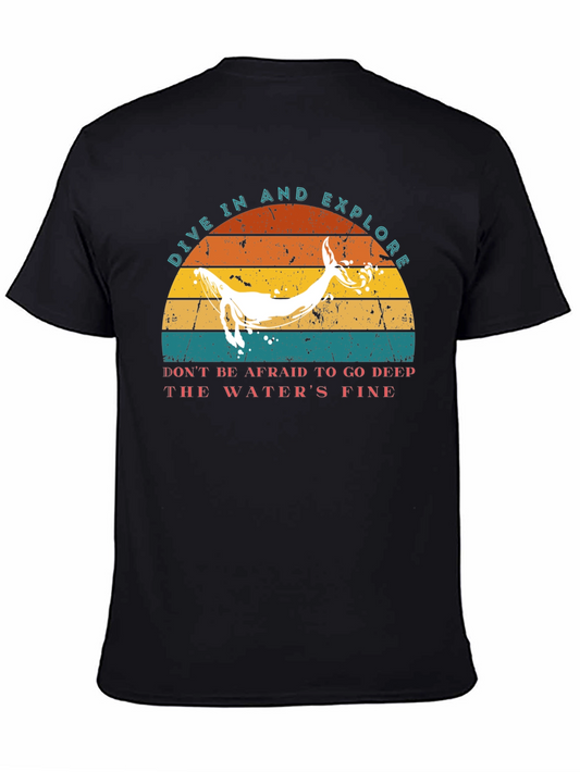 Dive In & Explore Whale Graphic T-Shirt