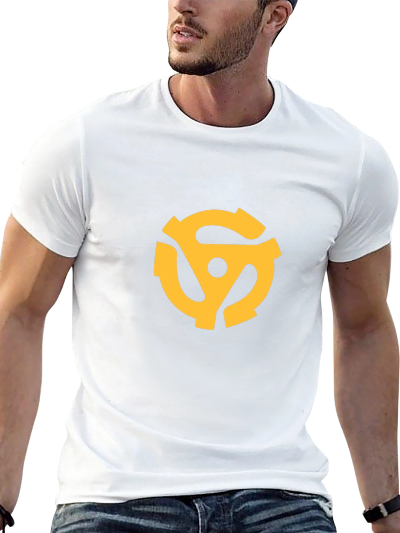 Retro Gold Record Adapter Graphic T-Shirt