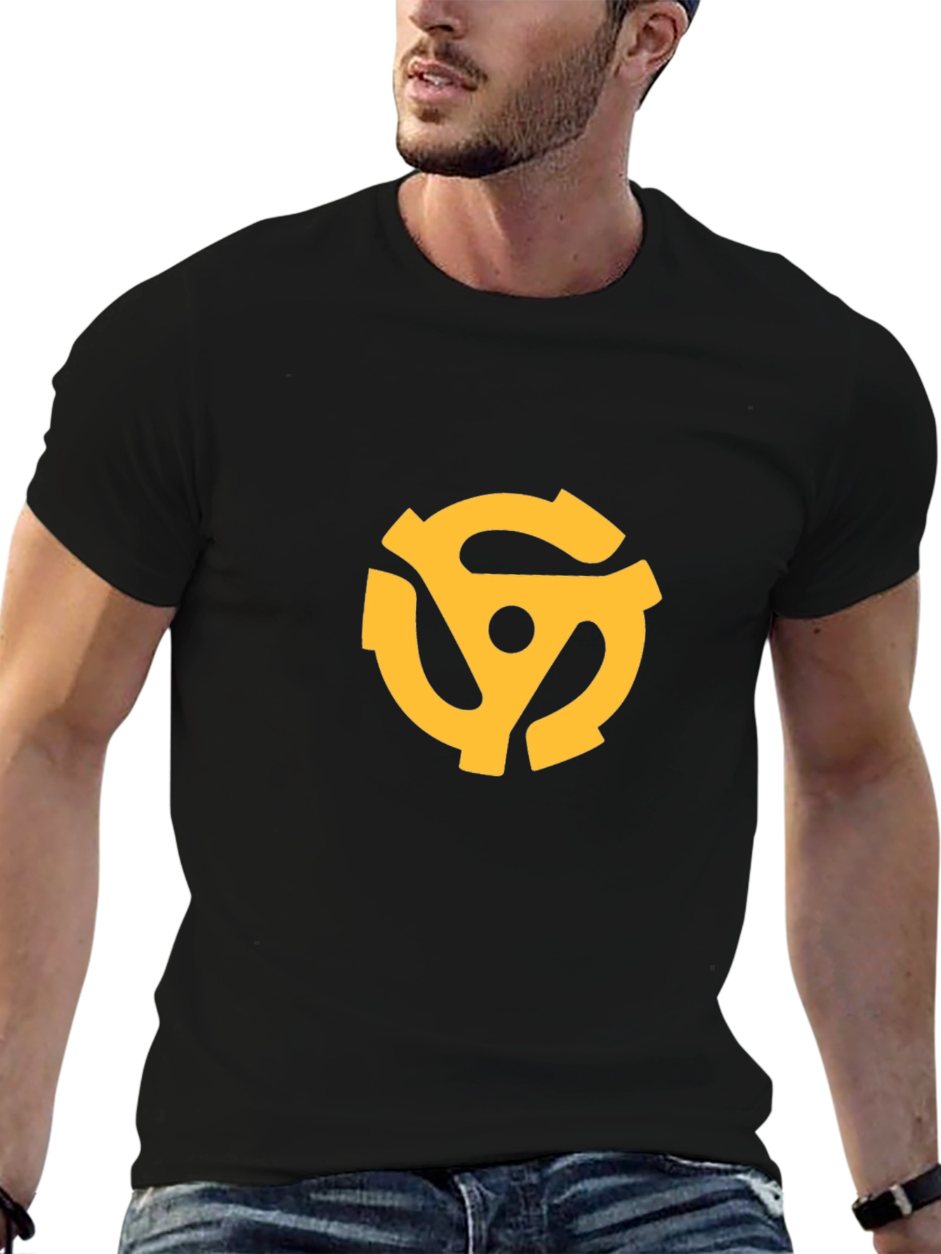 Retro Gold Record Adapter Graphic T-Shirt