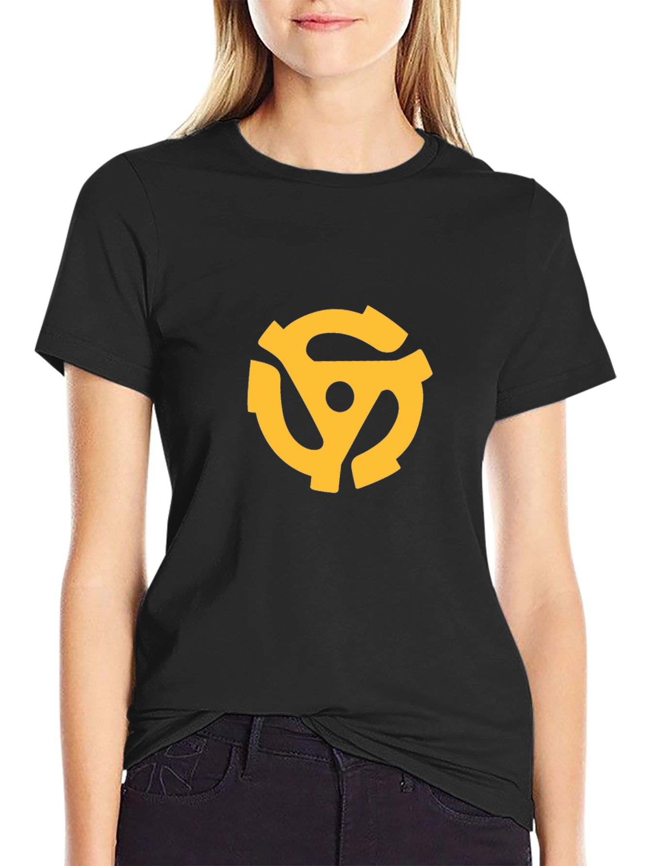 Retro Gold Record Adapter Graphic T-Shirt