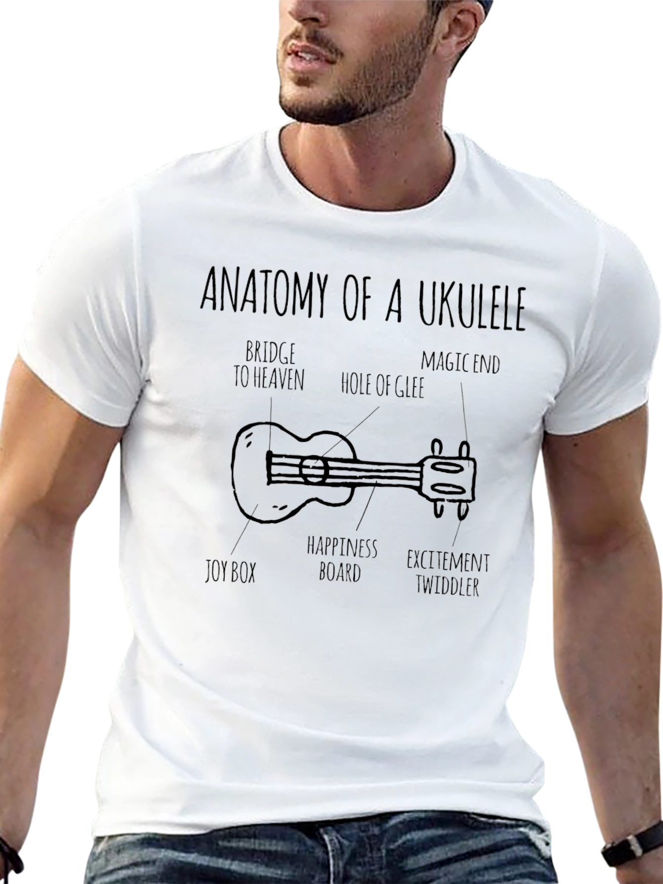 Anatomy of a Ukulele Graphic T-Shirt