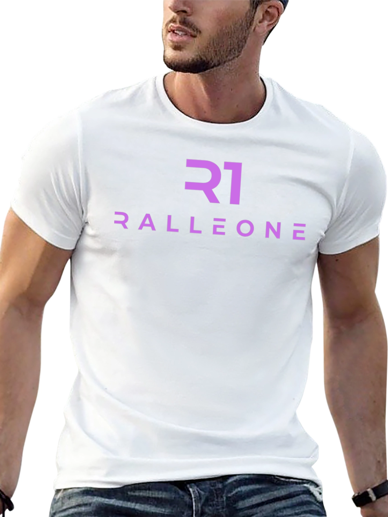 Ralleone Black Graphic T-Shirt - Modern Casual Wear