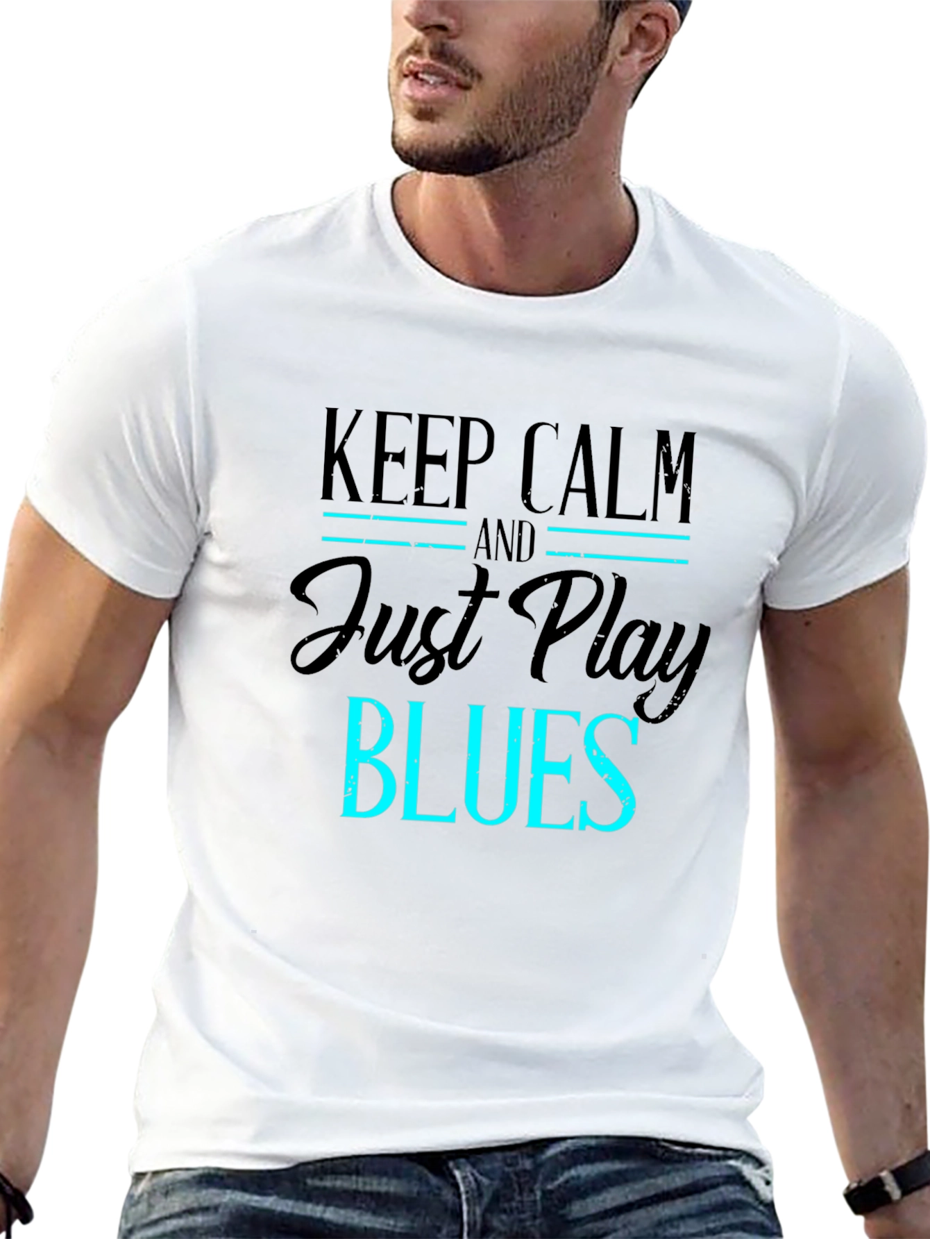 Keep Calm and Just Play Blues T-Shirt