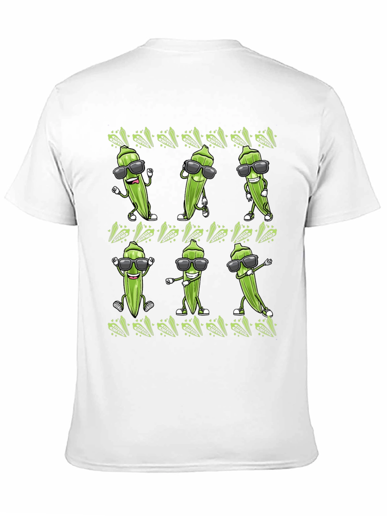 Cool Okra Pattern T-Shirt