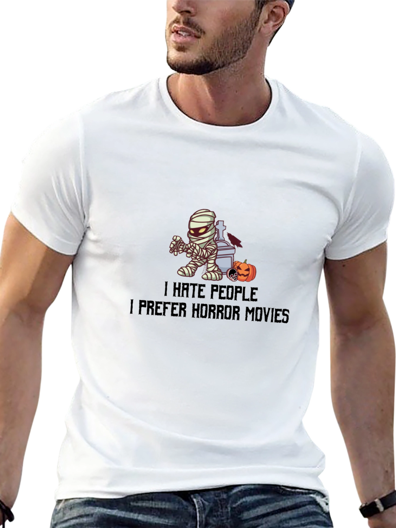 I Hate People Horror Movies Graphic Tee