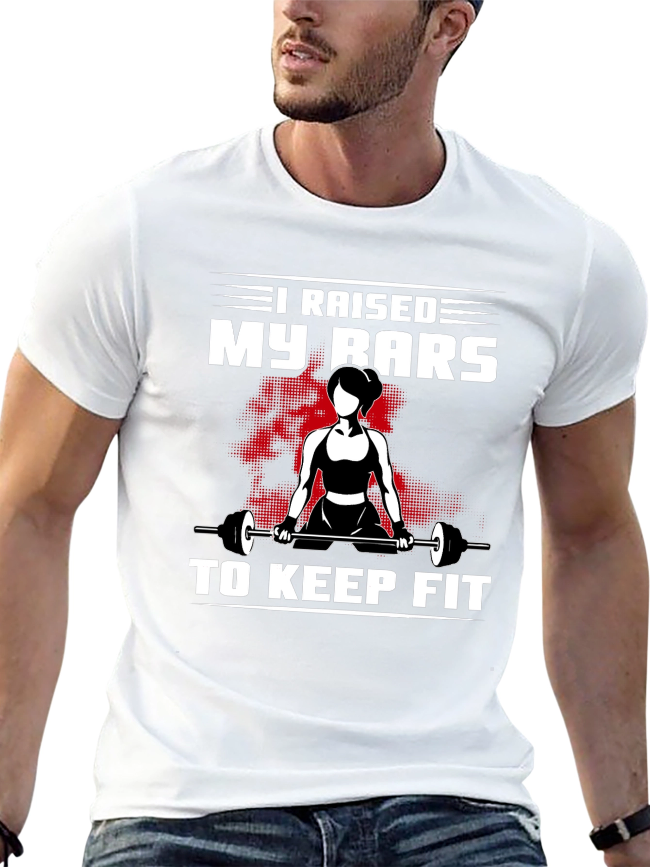 Raised My Bars To Keep Fit Black T-Shirt