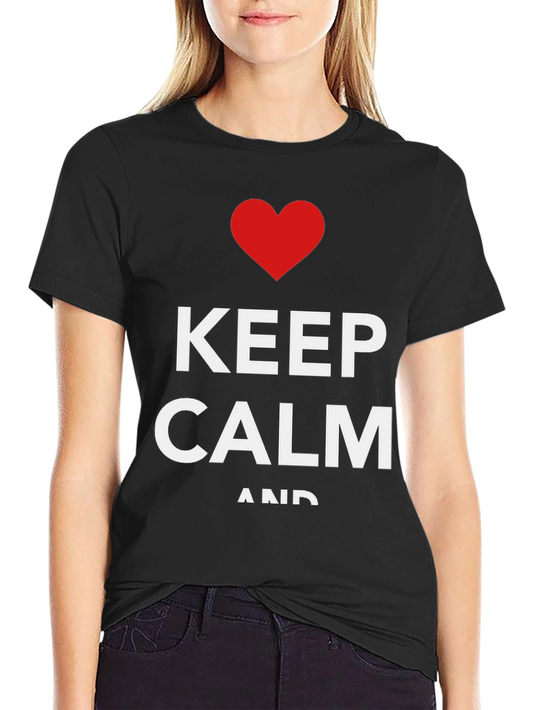Keep Calm Graphic Tee - Black Cotton Blend
