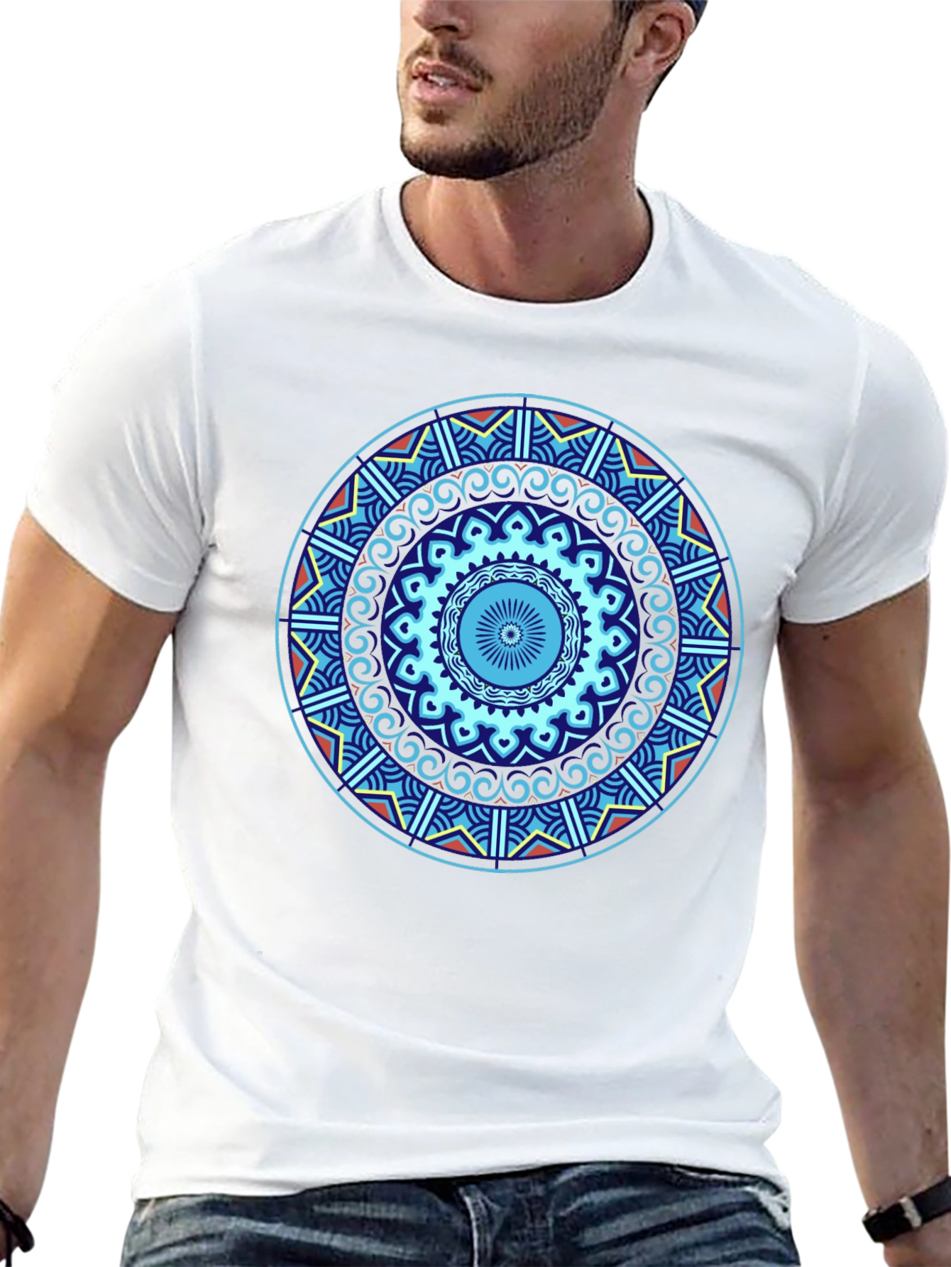 Mandala Graphic Tee - Unique Geometric Design