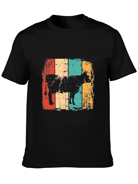 Retro Cow T-Shirt - Vintage Style Animal Tee