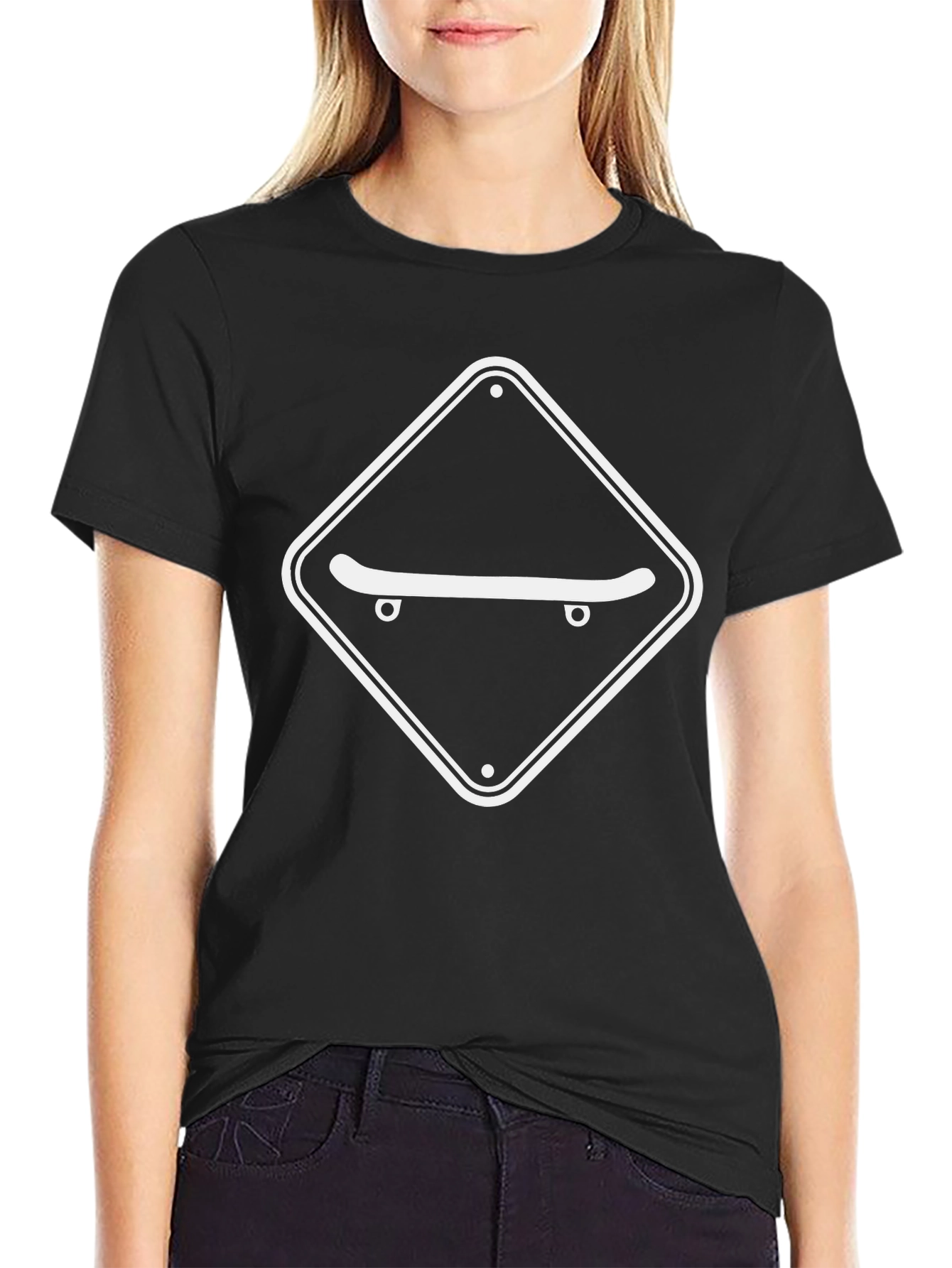 Skateboarding T-Shirt - Black Graphic Tee