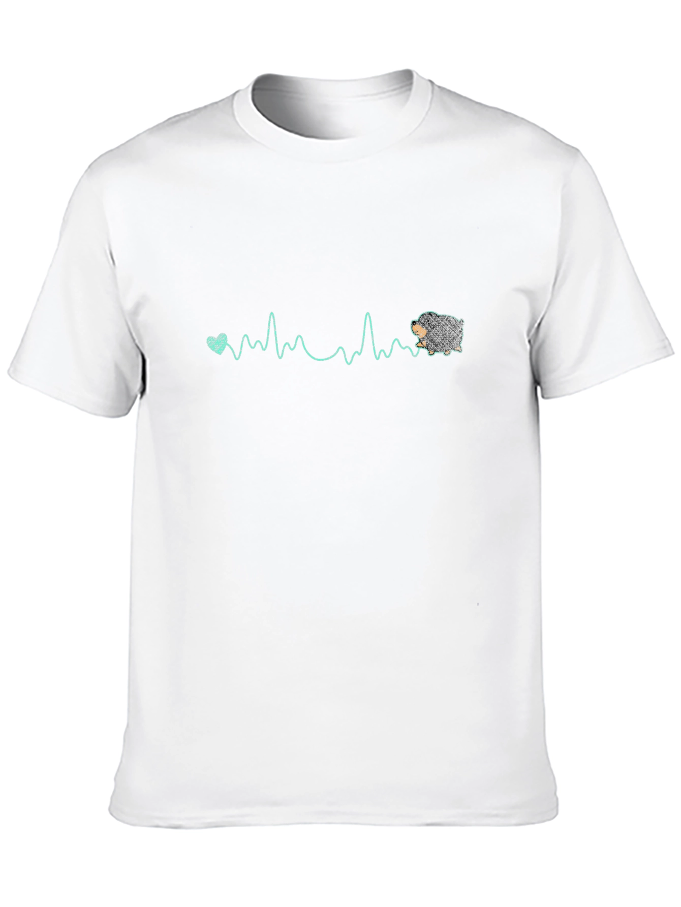 Rottweiler Heartbeat T-Shirt - Mens Black Tee