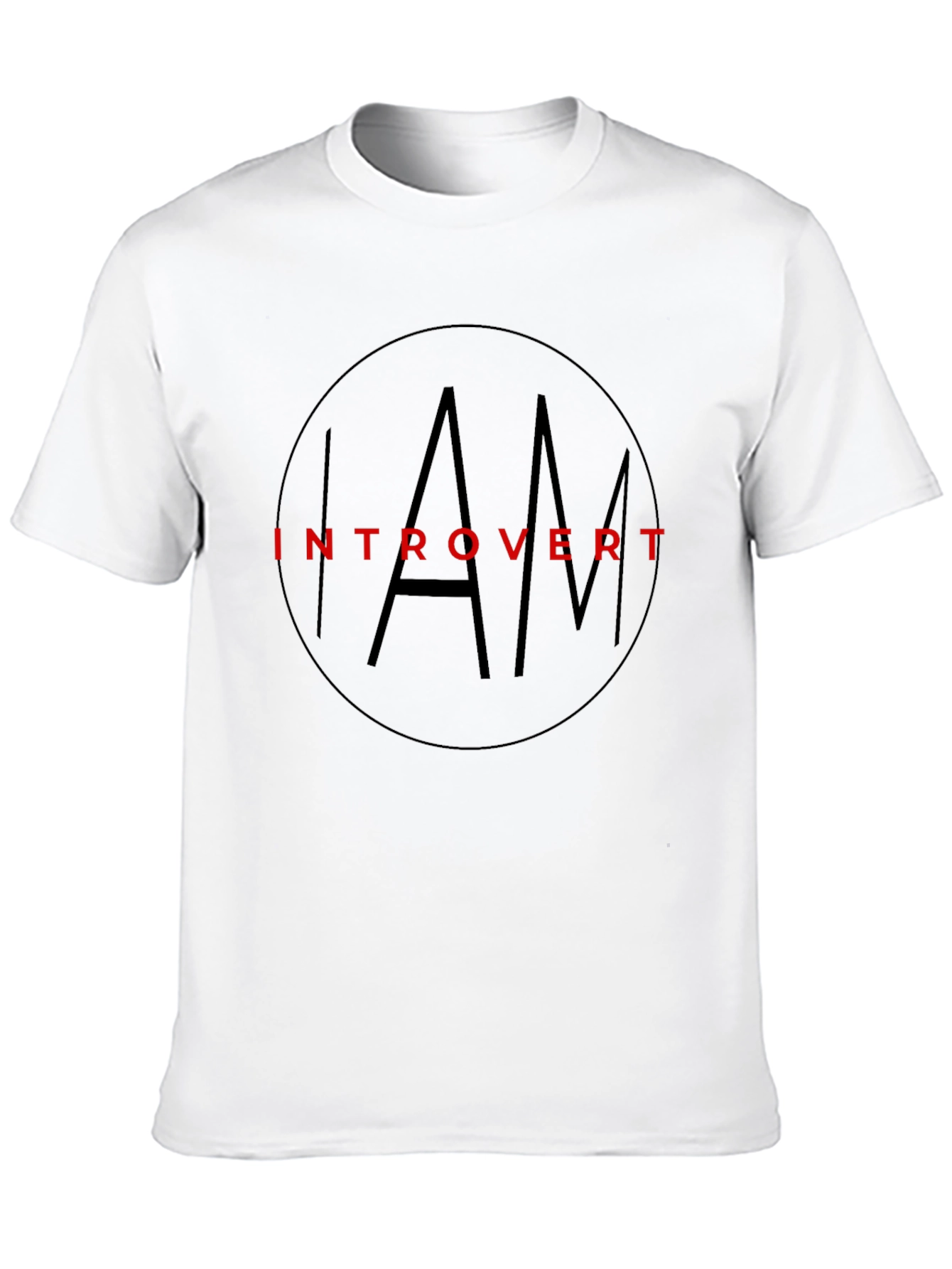 Introvert Graphic Tee - Black Cotton T-Shirt