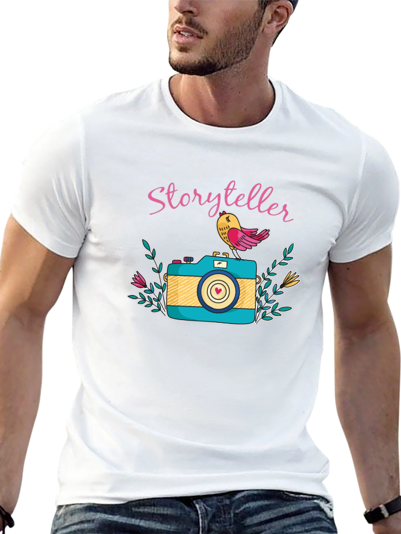 Storyteller Graphic Tee - Camera Bird Lover Gift