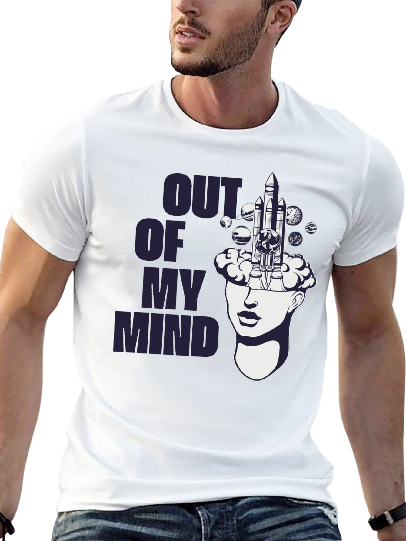 Out of My Mind Space Shuttle Graphic T-Shirt