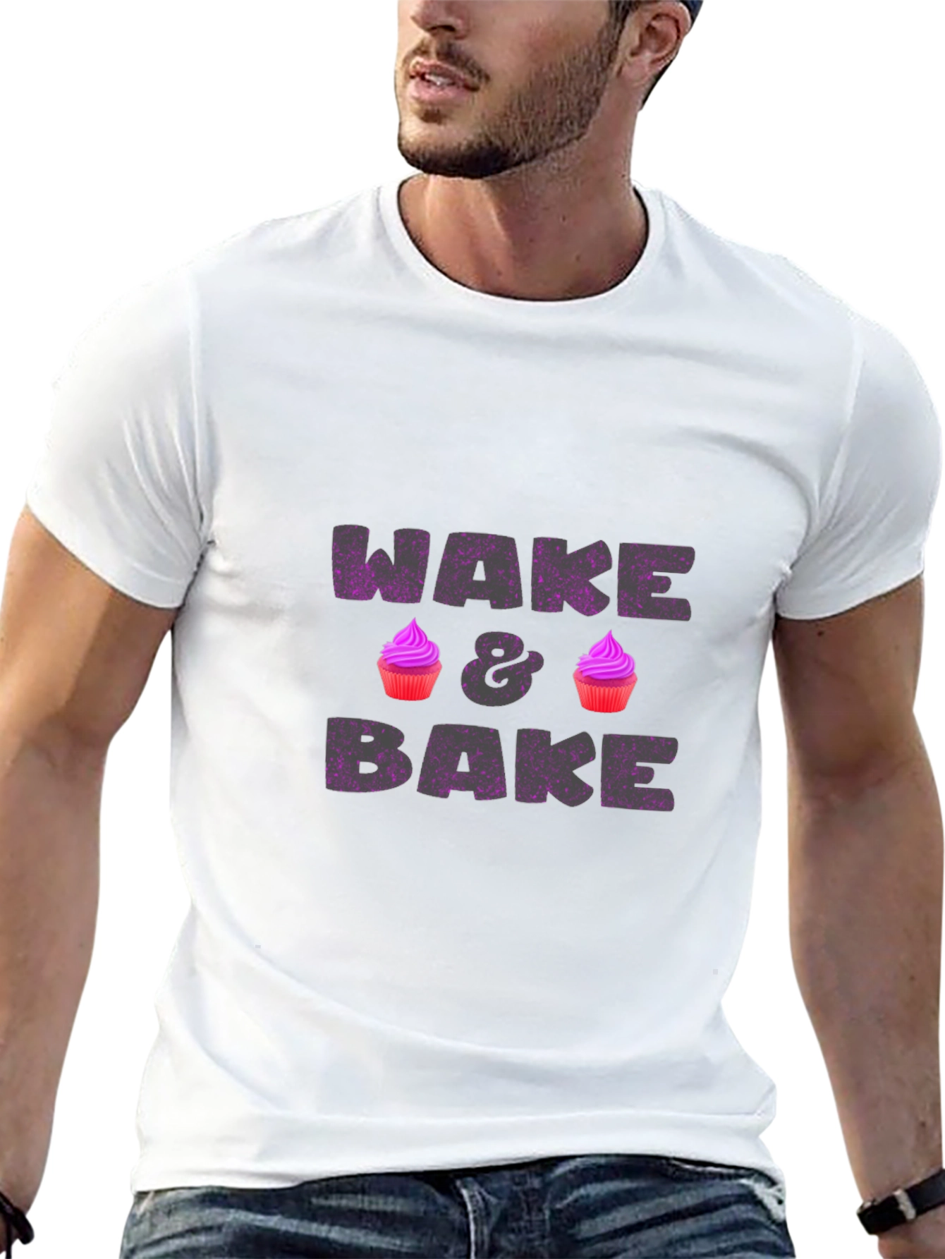 Wake & Bake Graphic Tee - Fun Novelty Design