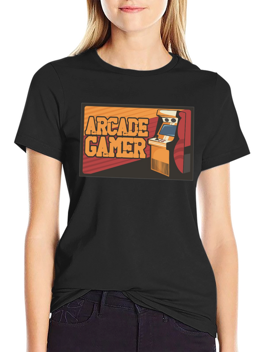 Arcade Gamer Black T-Shirt - Retro Gaming Style