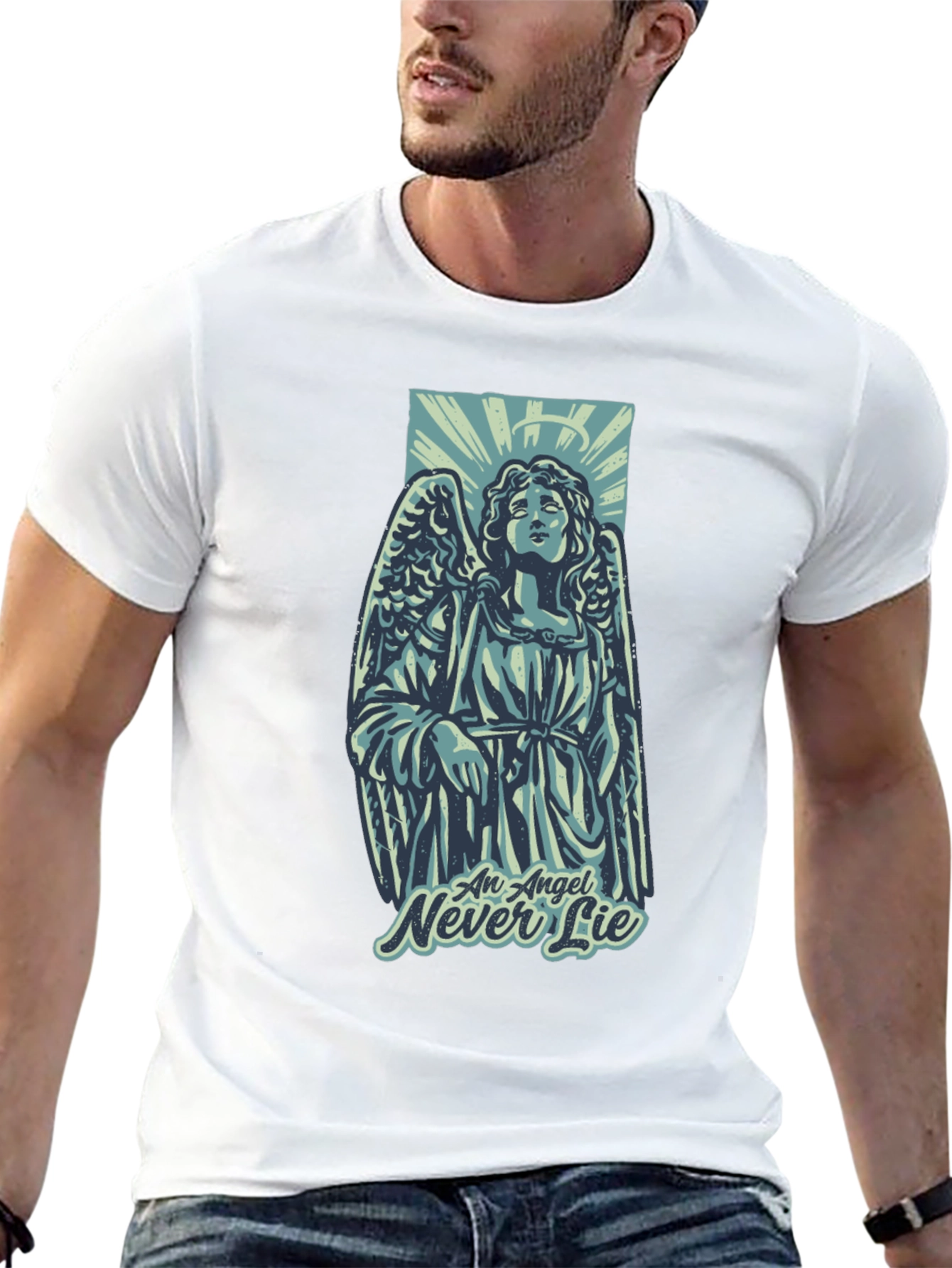 Angel Never Lie Graphic T-Shirt - Unisex Black Tee