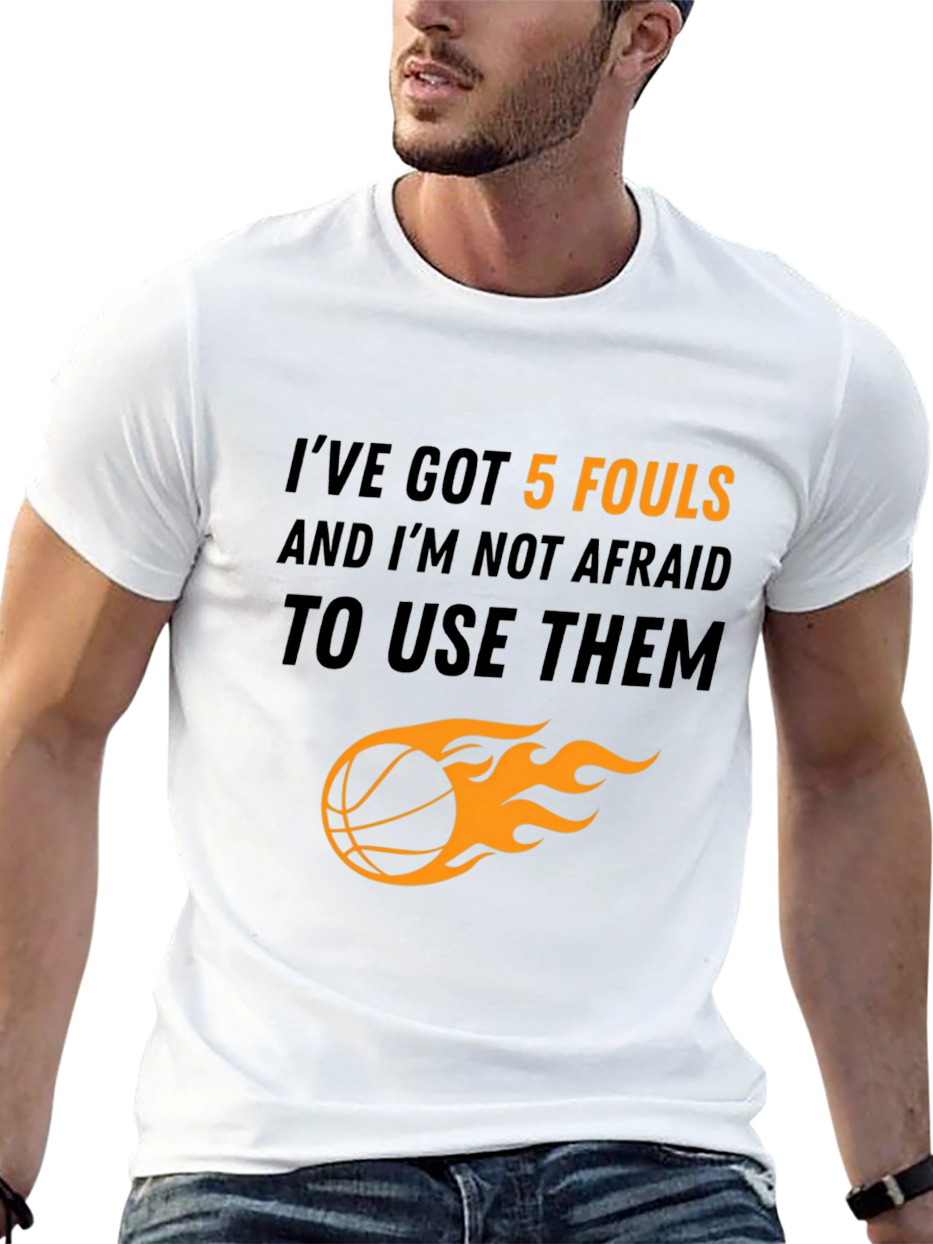 Basketball Player Graphic Tee - 5 Fouls