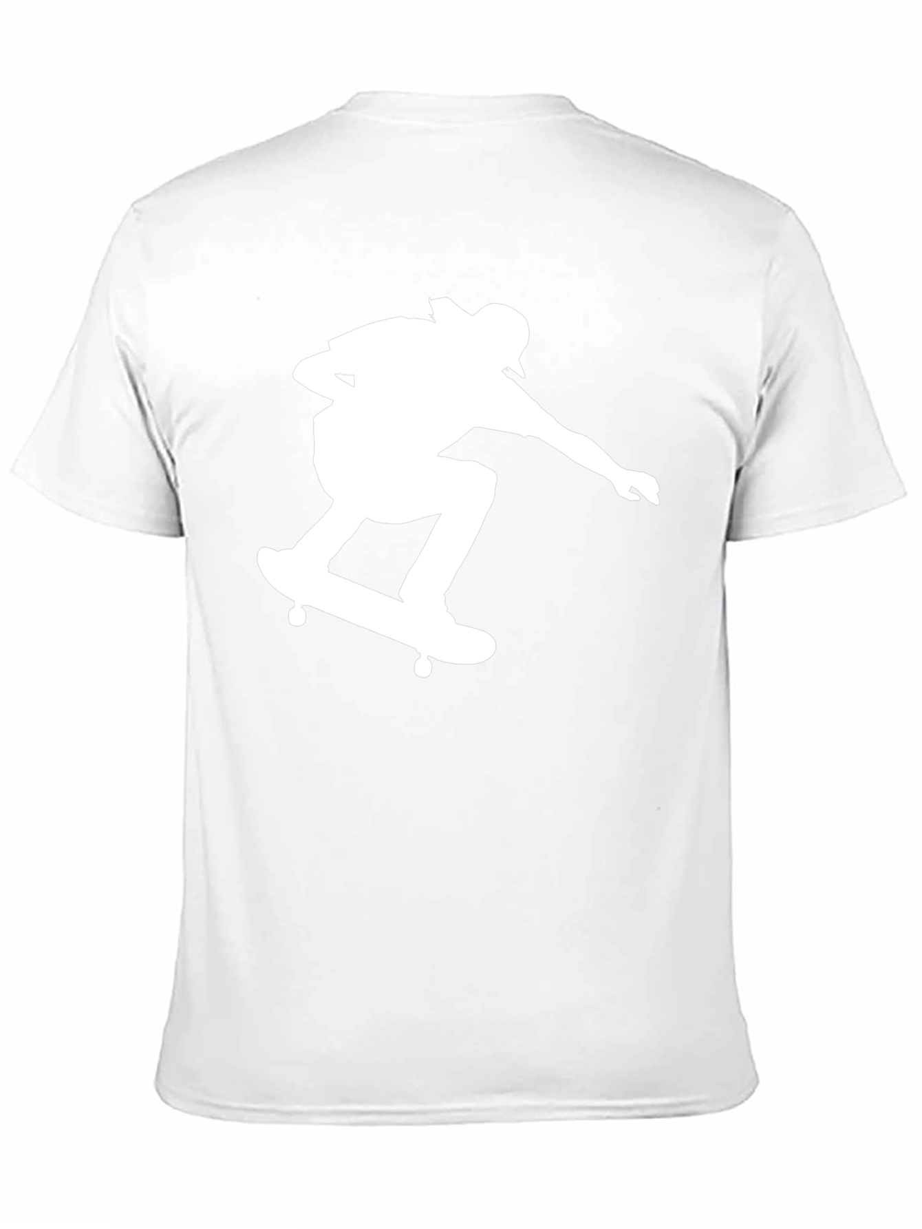 Skateboarding Silhouette Graphic T-Shirt - Casual Wear