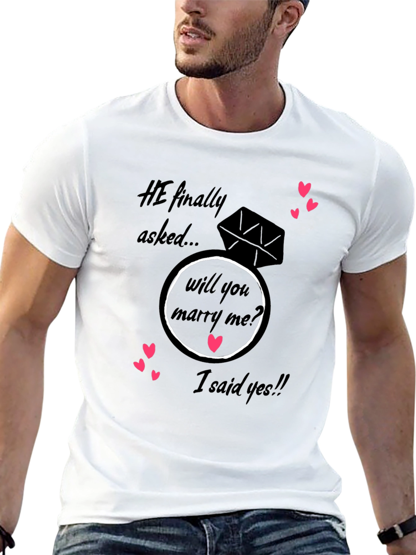 He Asked I Said Yes! Engagement T-Shirt