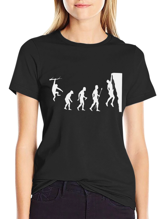 Evolution of Climbing T-Shirt - Black Graphic Tee