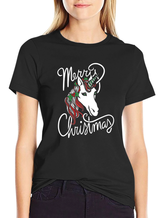 Merry Christmas Unicorn Graphic Tee