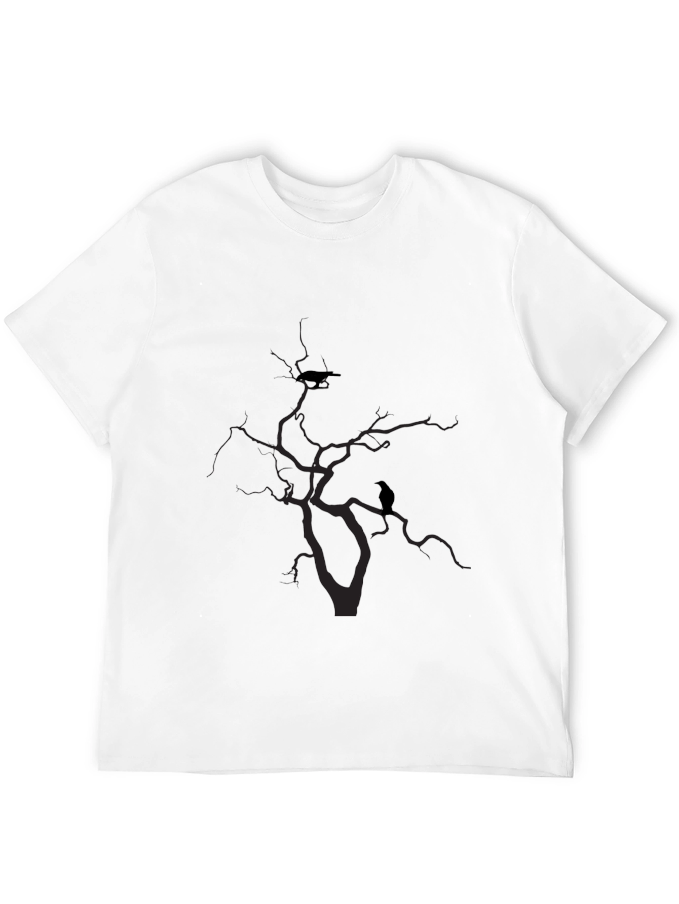 Raven Tree Graphic T-Shirt - Black