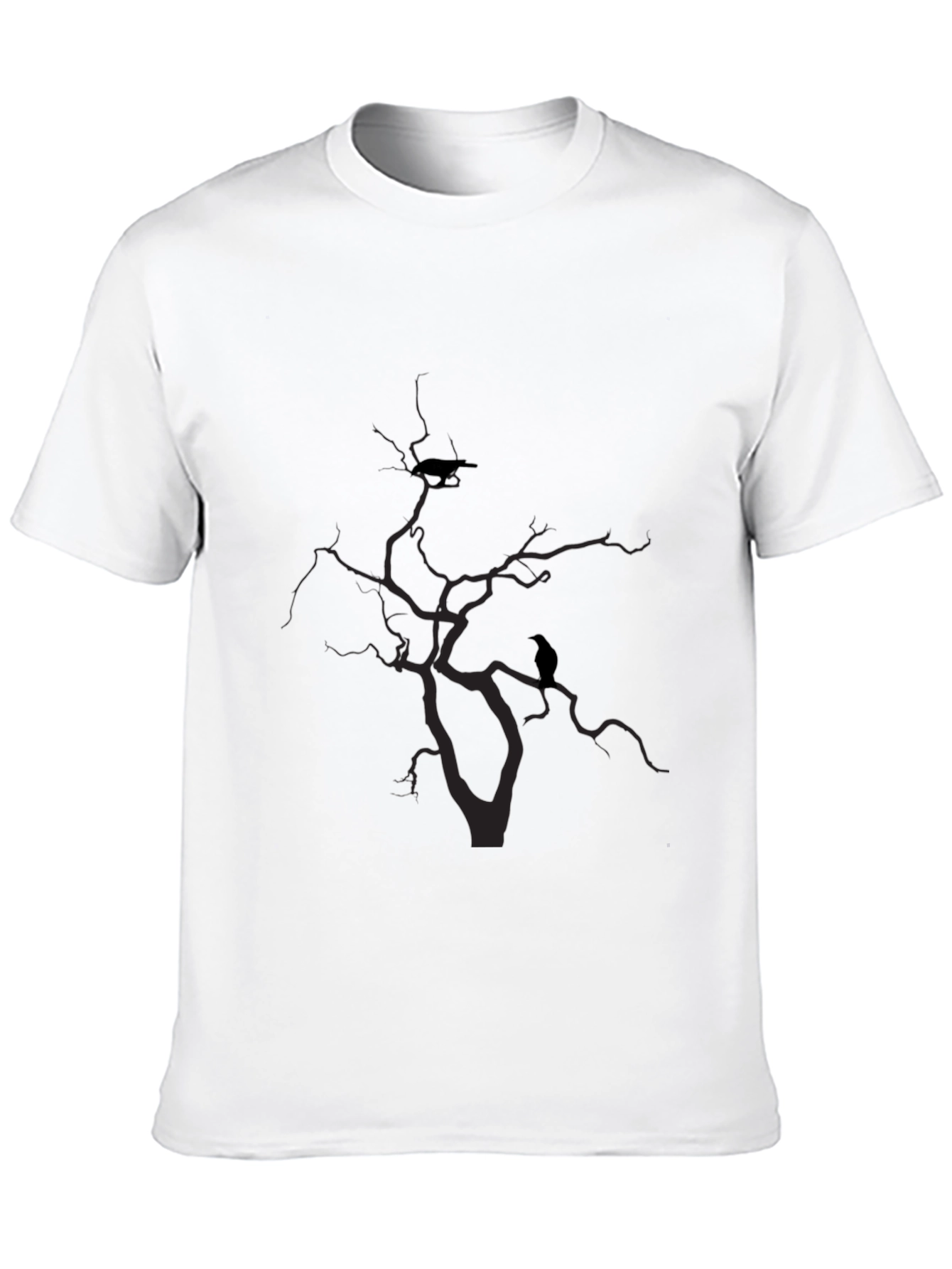 Raven Tree Graphic T-Shirt - Black