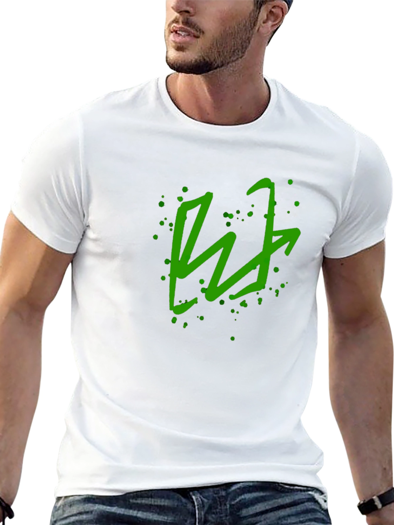 Green Arrow Graphic Black T-Shirt