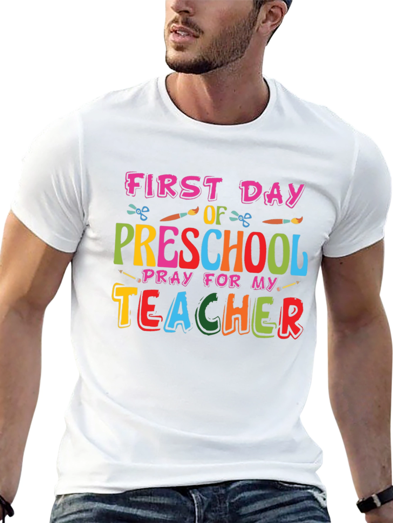 First Day of Preschool Teacher Graphic Tee