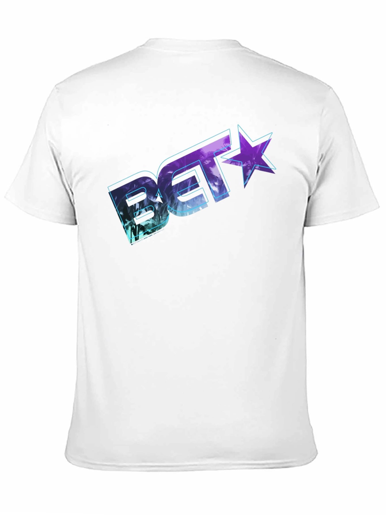 BET Tropical Logo Black T-Shirt