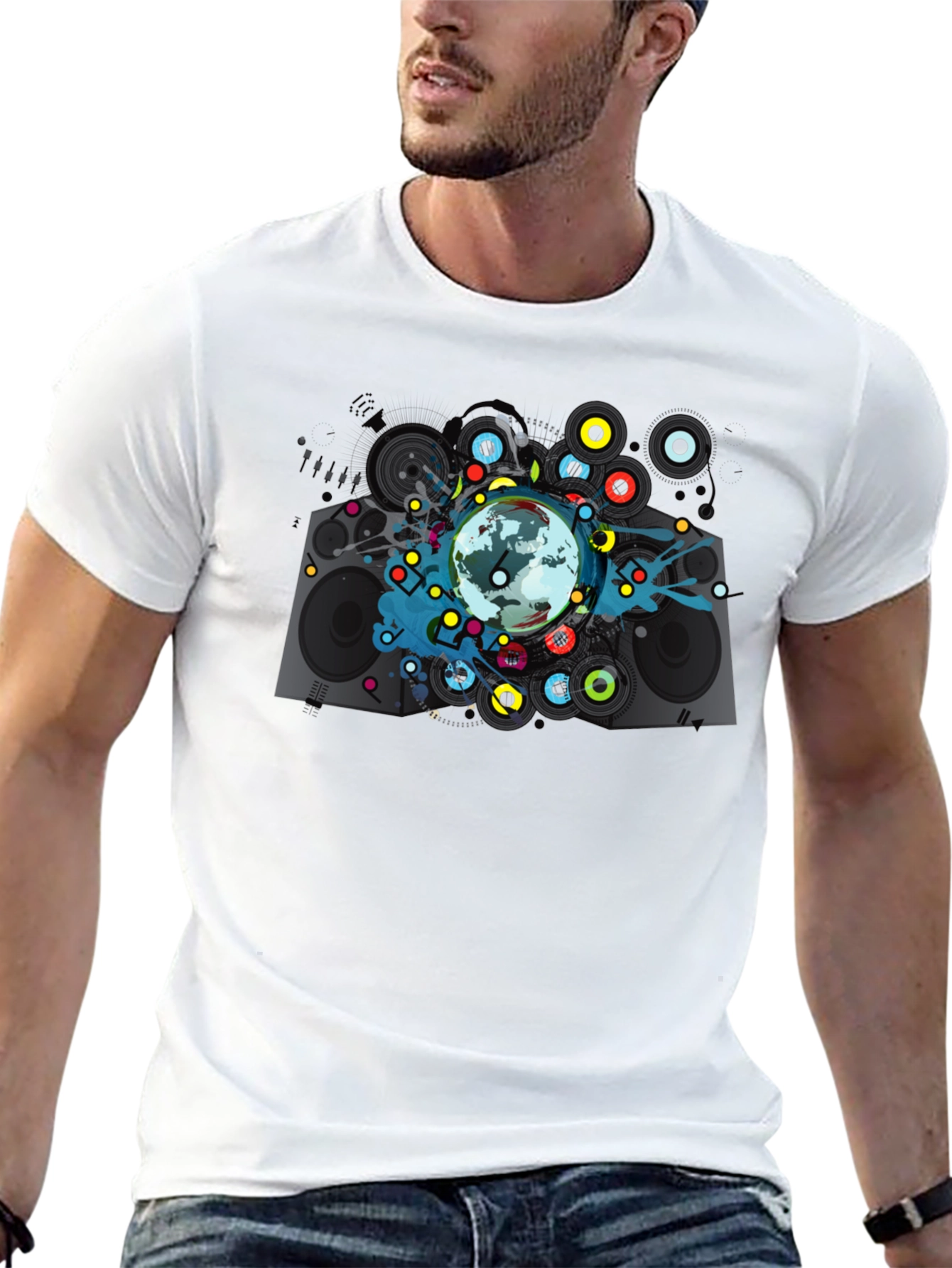 Global Beats Black Graphic Tee
