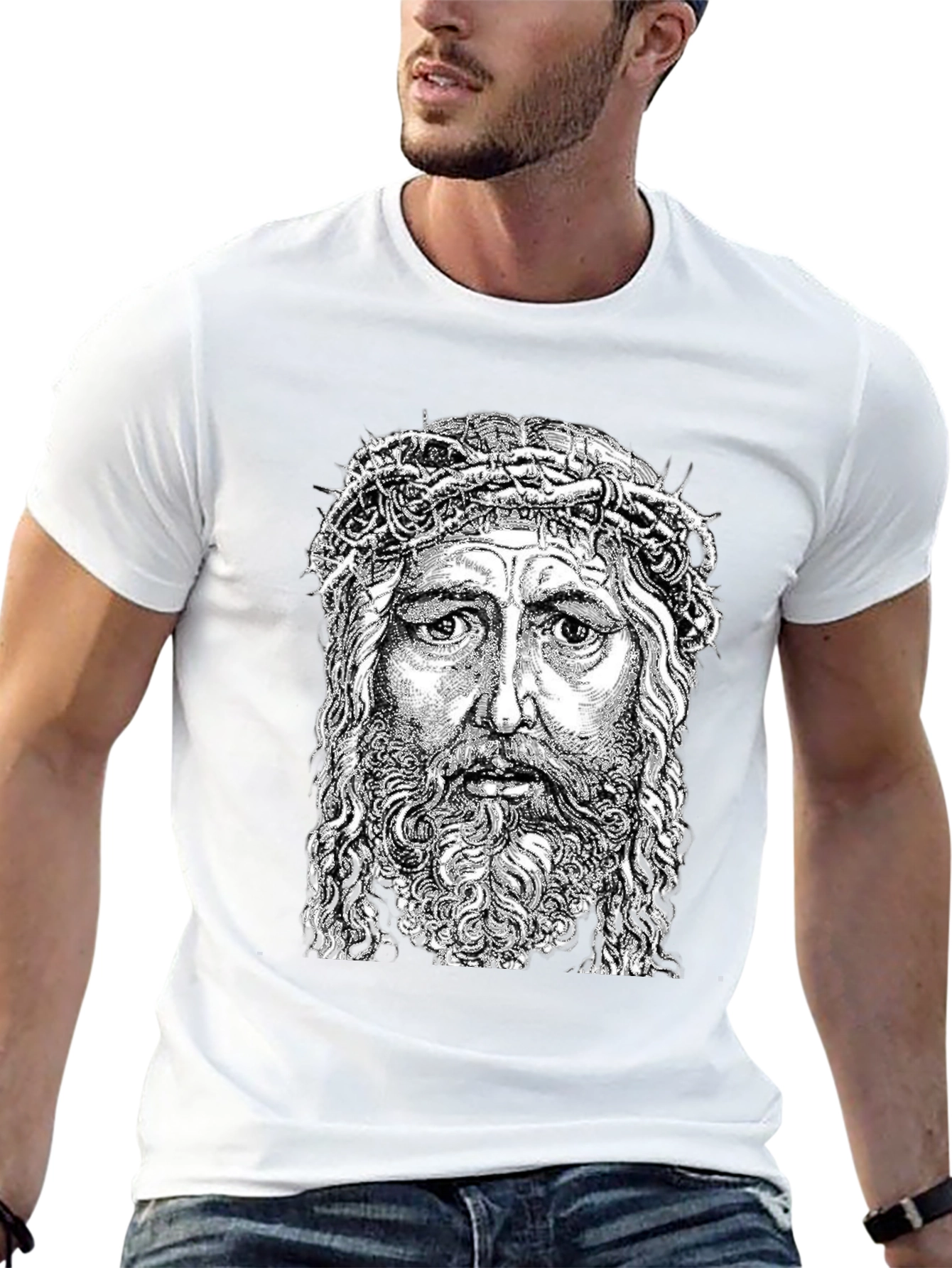 Jesus Graphic Tee - Crown of Thorns Design