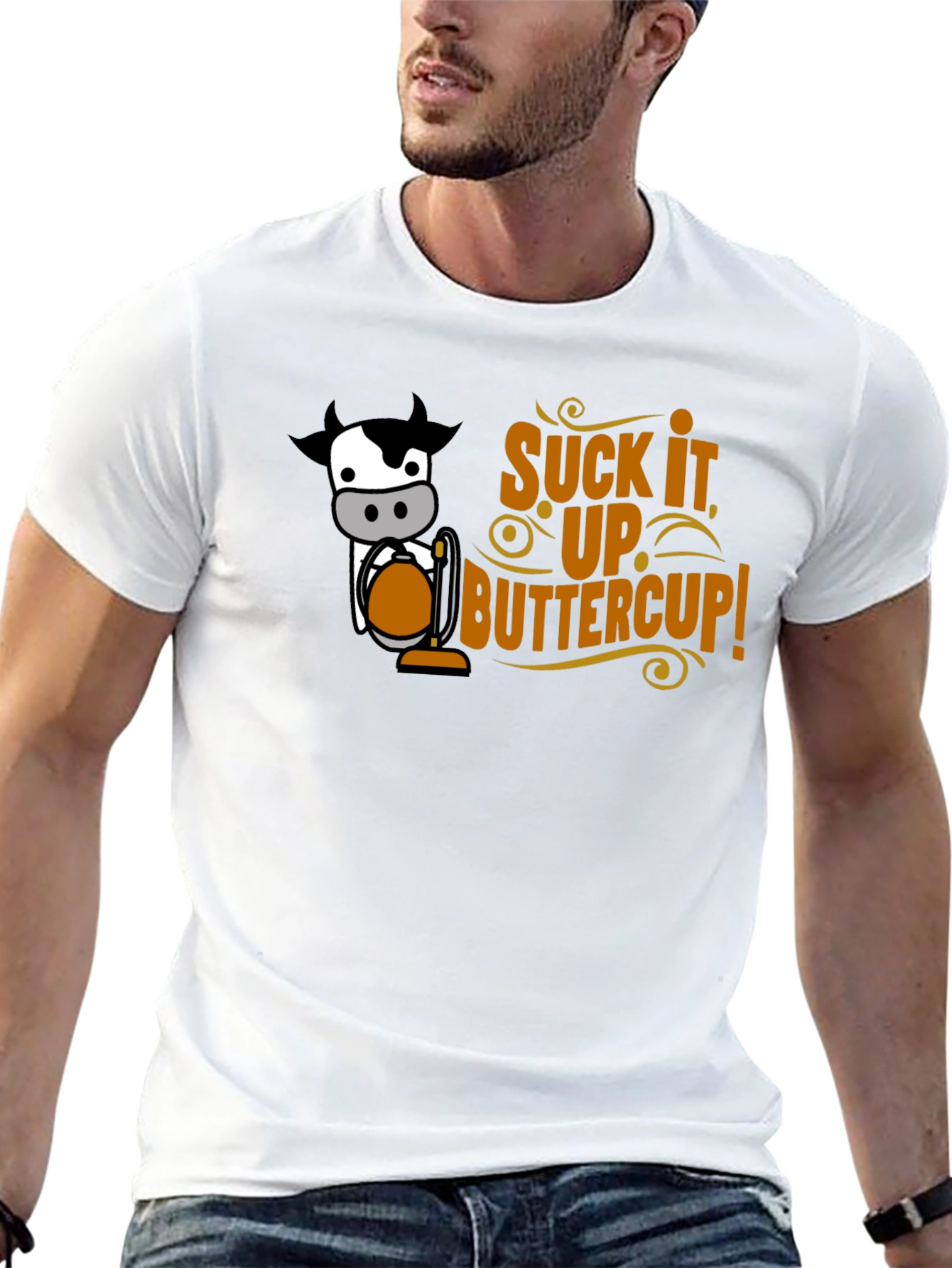 Suck It Up Buttercup Funny Cow T-Shirt