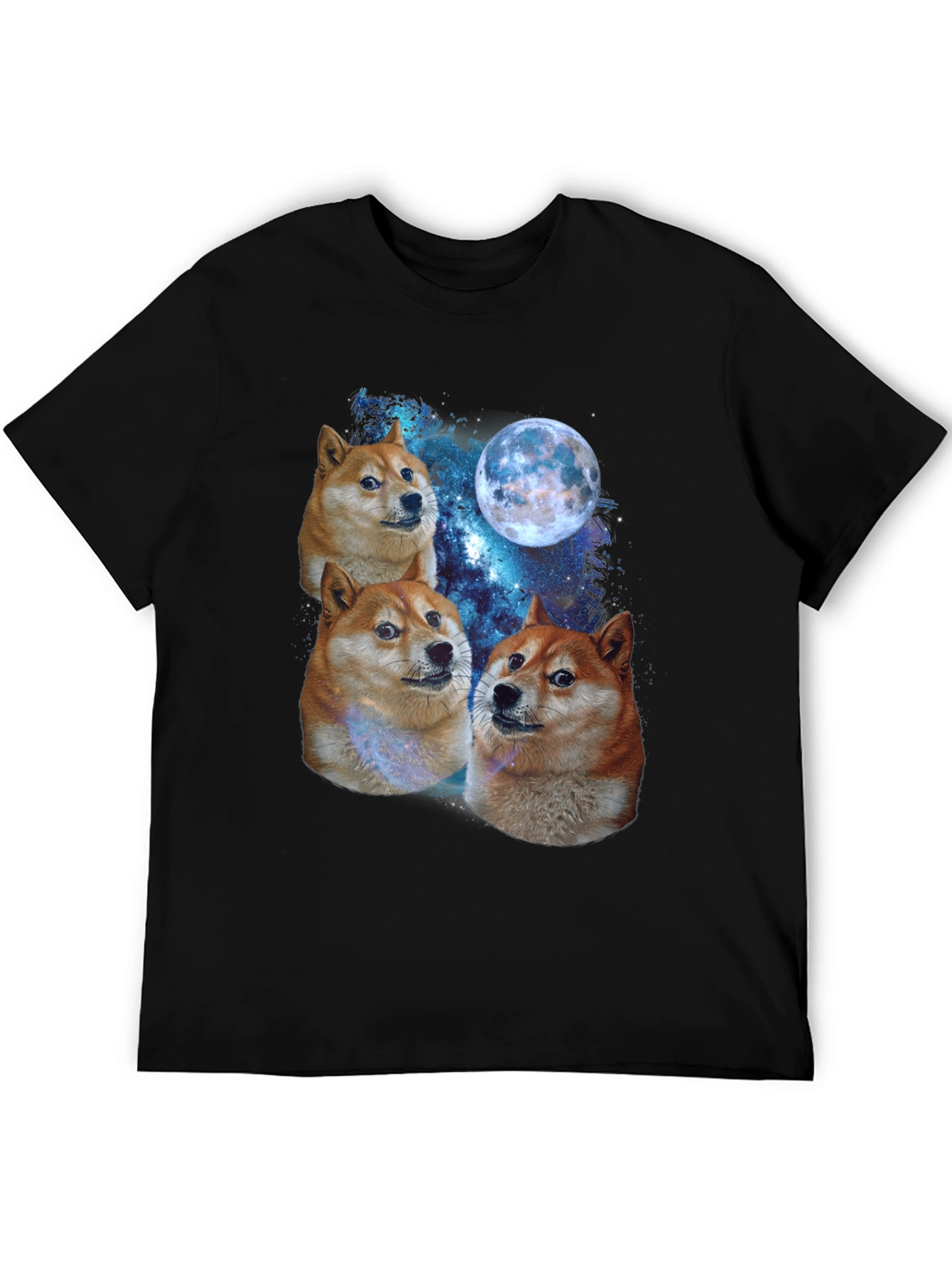 Doge Moon Graphic Tee - Black