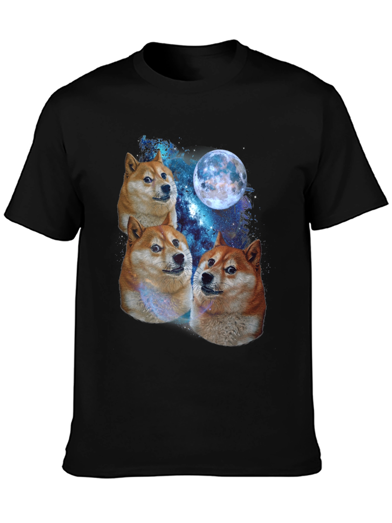 Doge Moon Graphic Tee - Black
