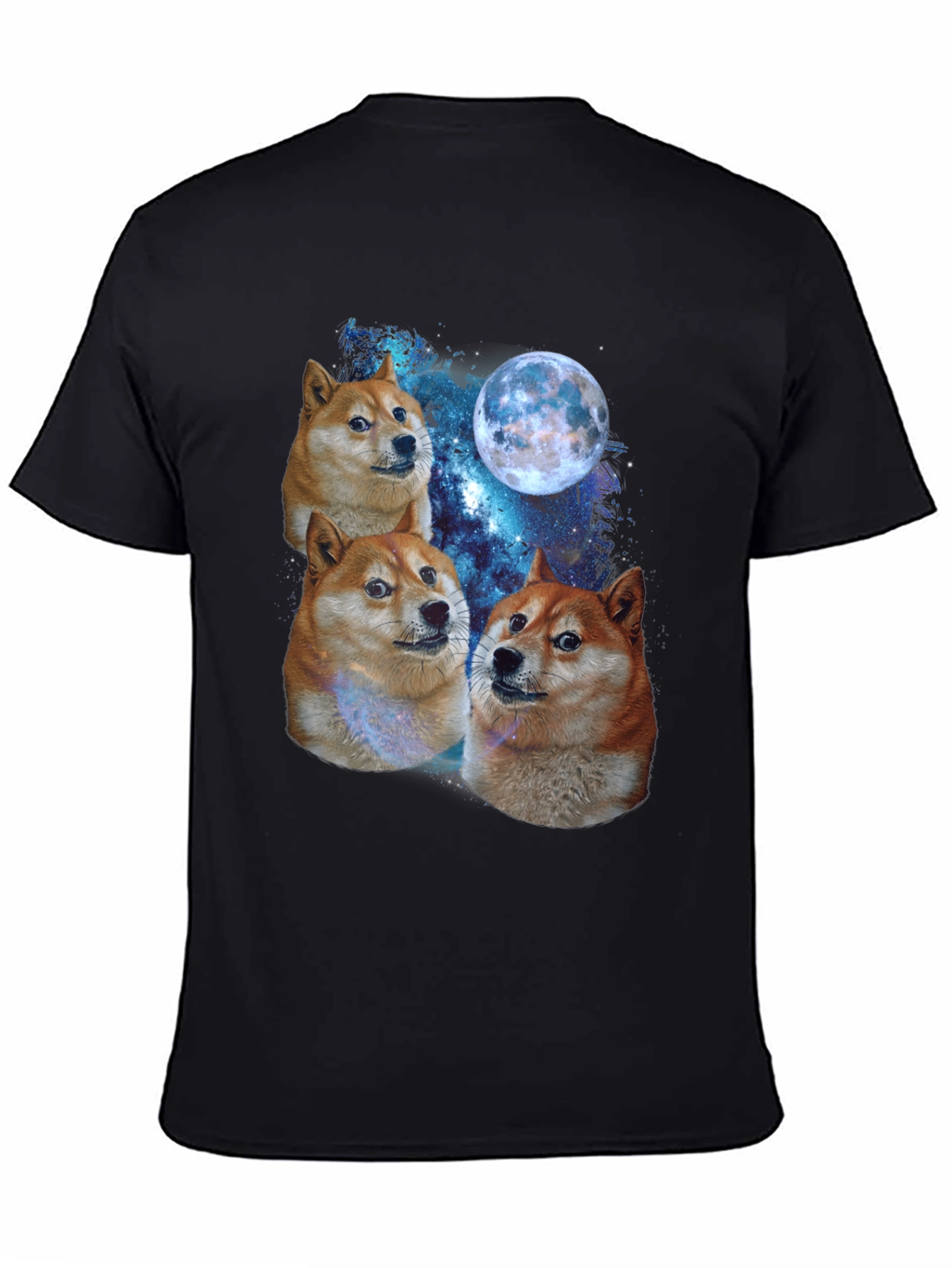 Doge Moon Graphic Tee - Black