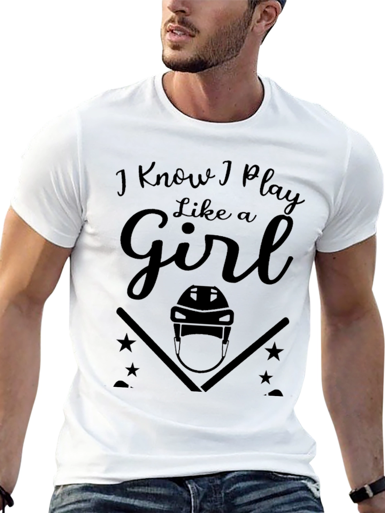 I Know I Play Like A Girl Hockey T-Shirt