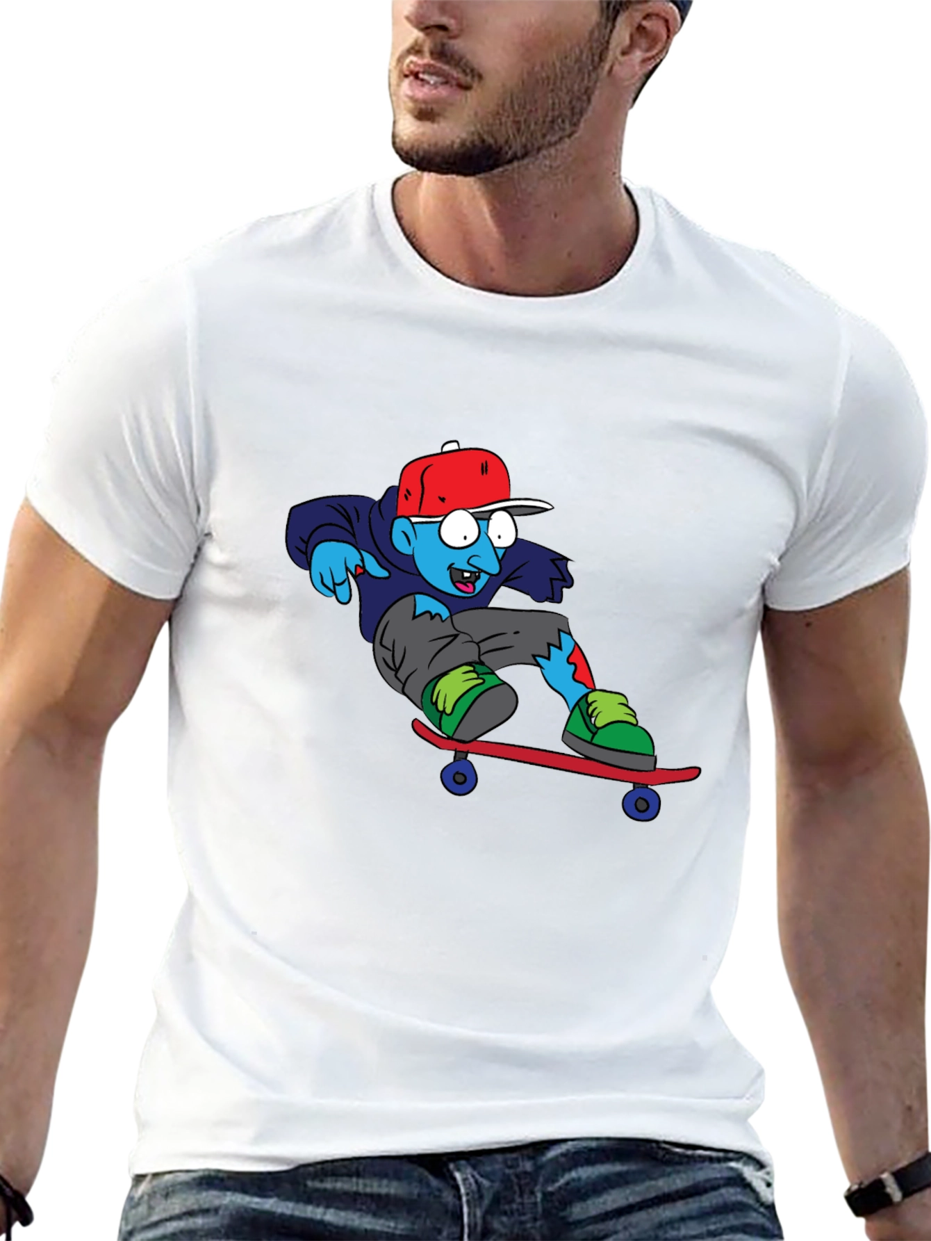 Zombie Skateboarder Graphic Tee