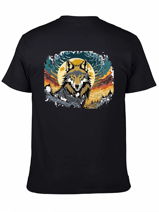 Wolf Moon Graphic T-Shirt - Black