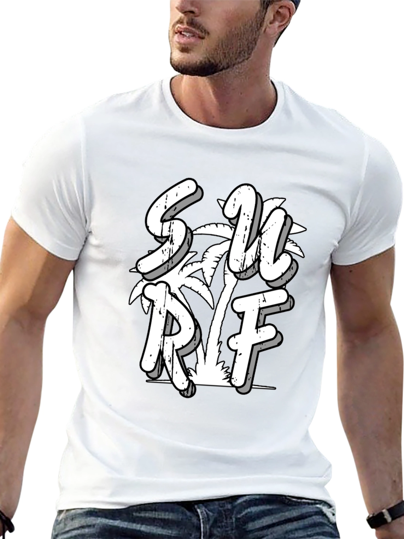 Surf Graphic Black Tee
