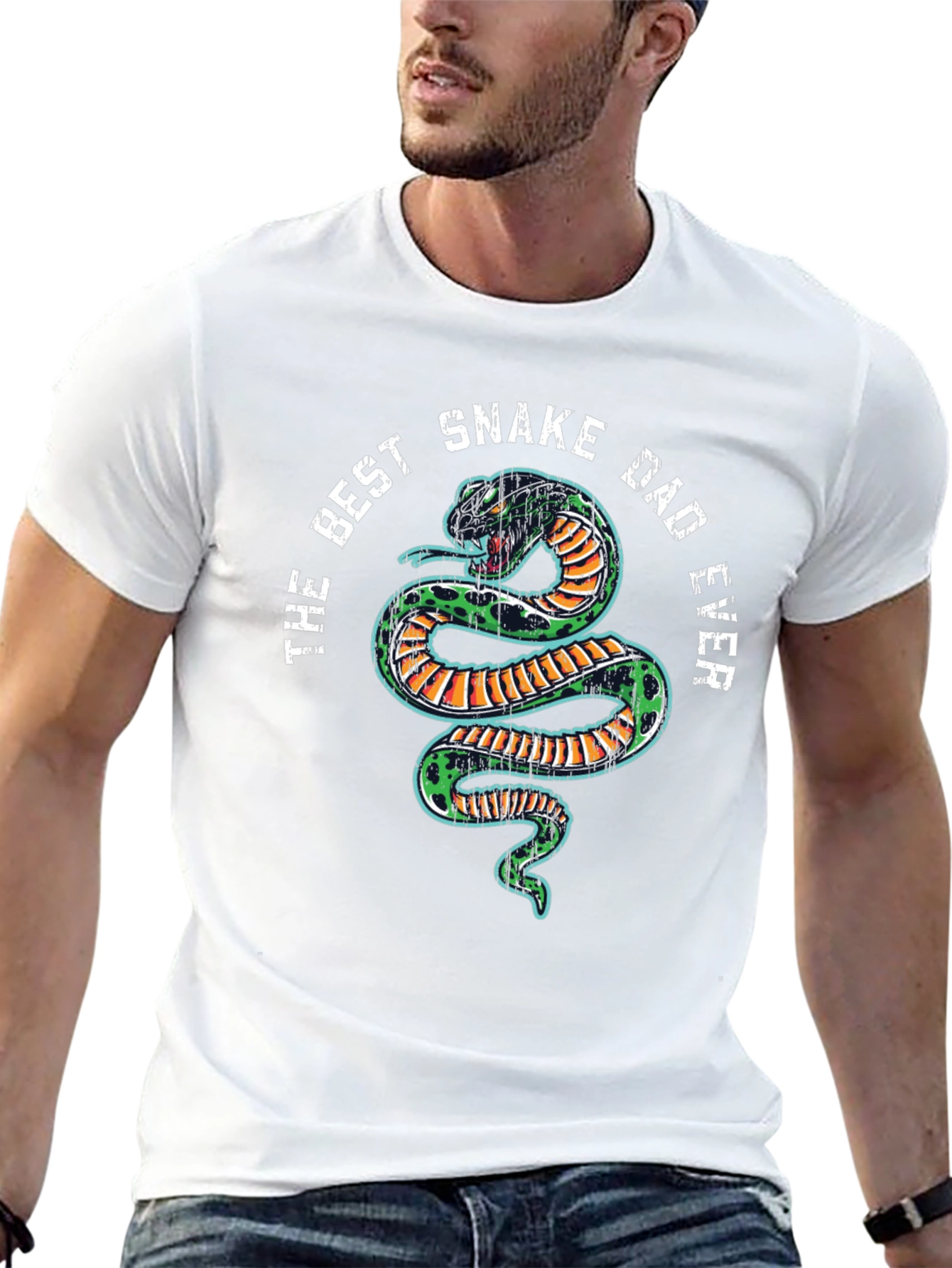 The Best Snake Dad Ever Graphic T-Shirt