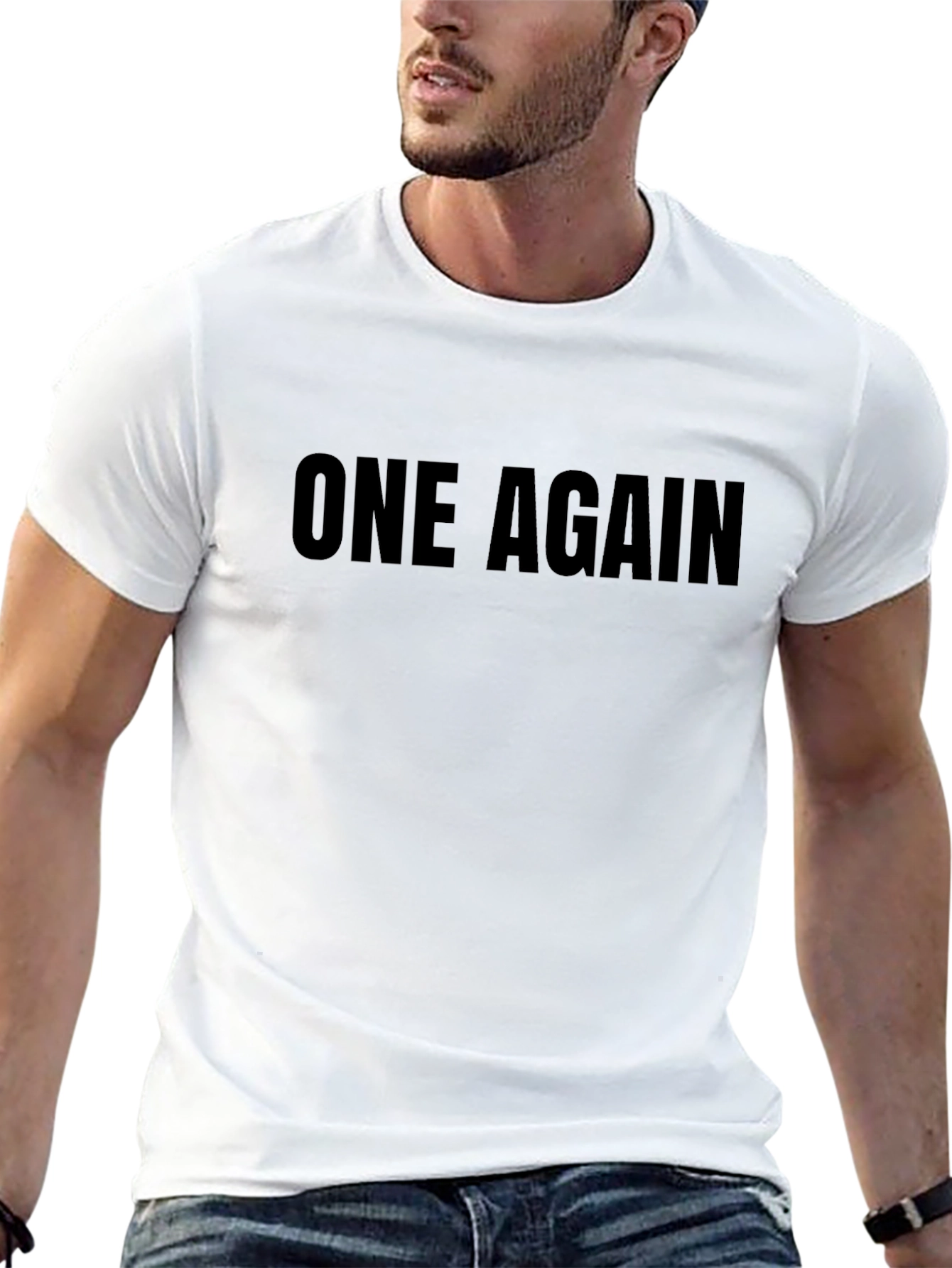 One Again Black Graphic T-Shirt