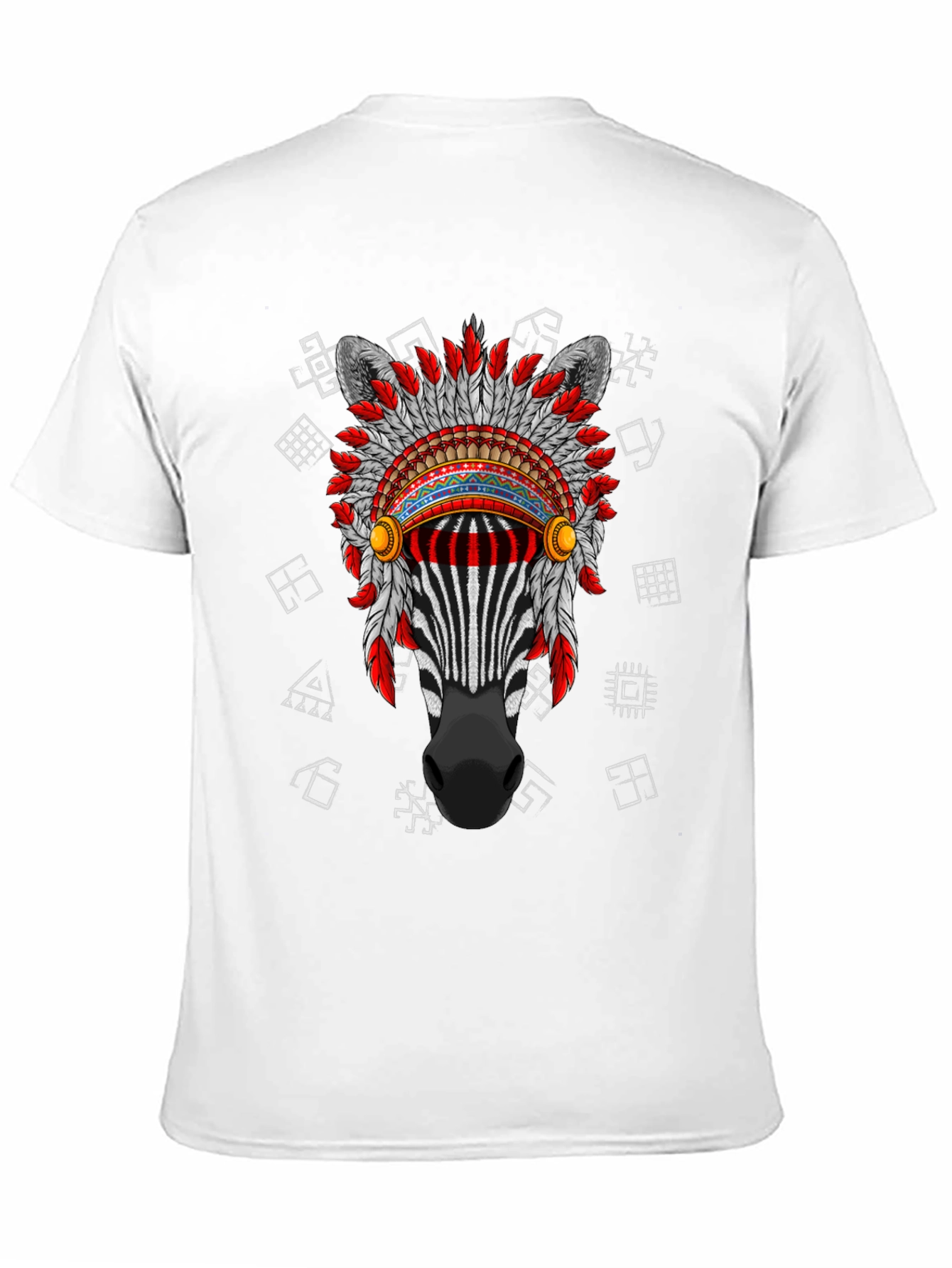 Zebra Headdress Graphic Tee - Unique Animal Print T-Shirt