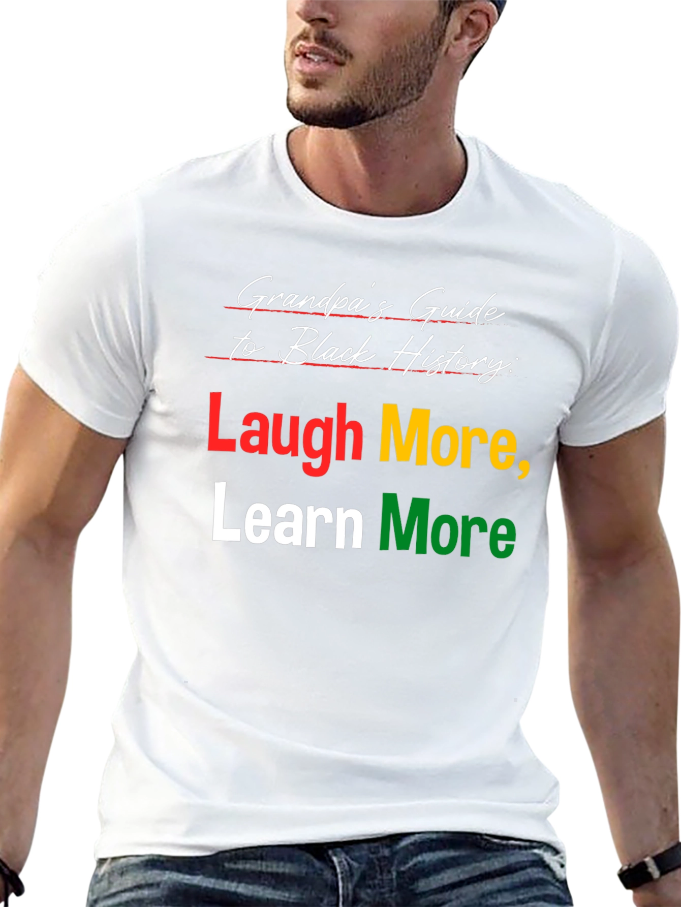 Grandpas Guide Black History T-Shirt Laugh Learn