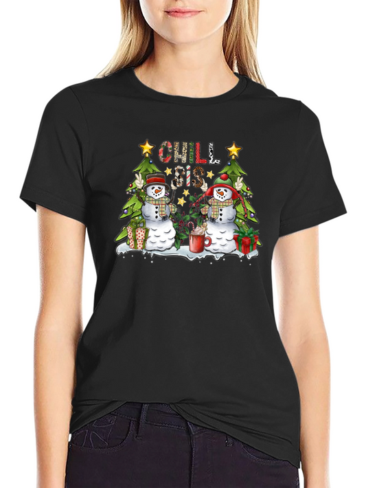 Chill Sis Christmas Snowman Graphic Tee