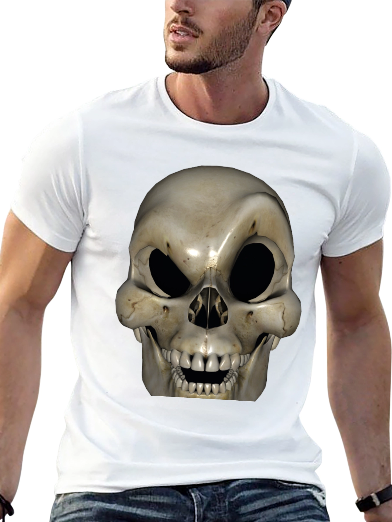 Skull Graphic T-Shirt - Bold Halloween Style