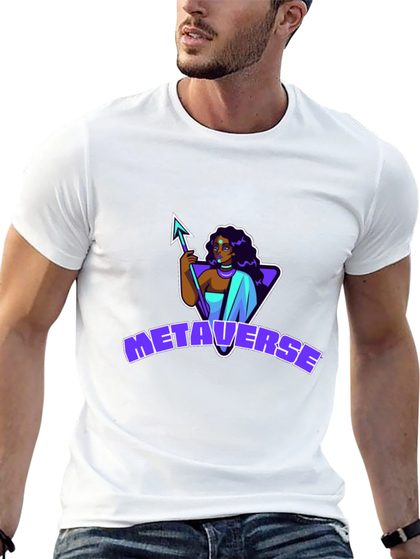 Metaverse Graphic Black T-Shirt