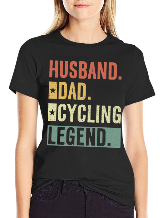 Husband Dad Cycling Legend Graphic Tee