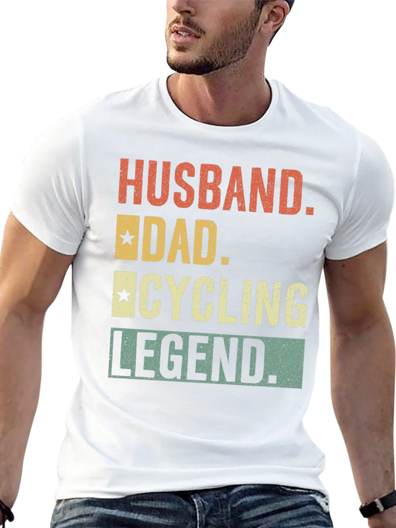 Husband Dad Cycling Legend Graphic Tee